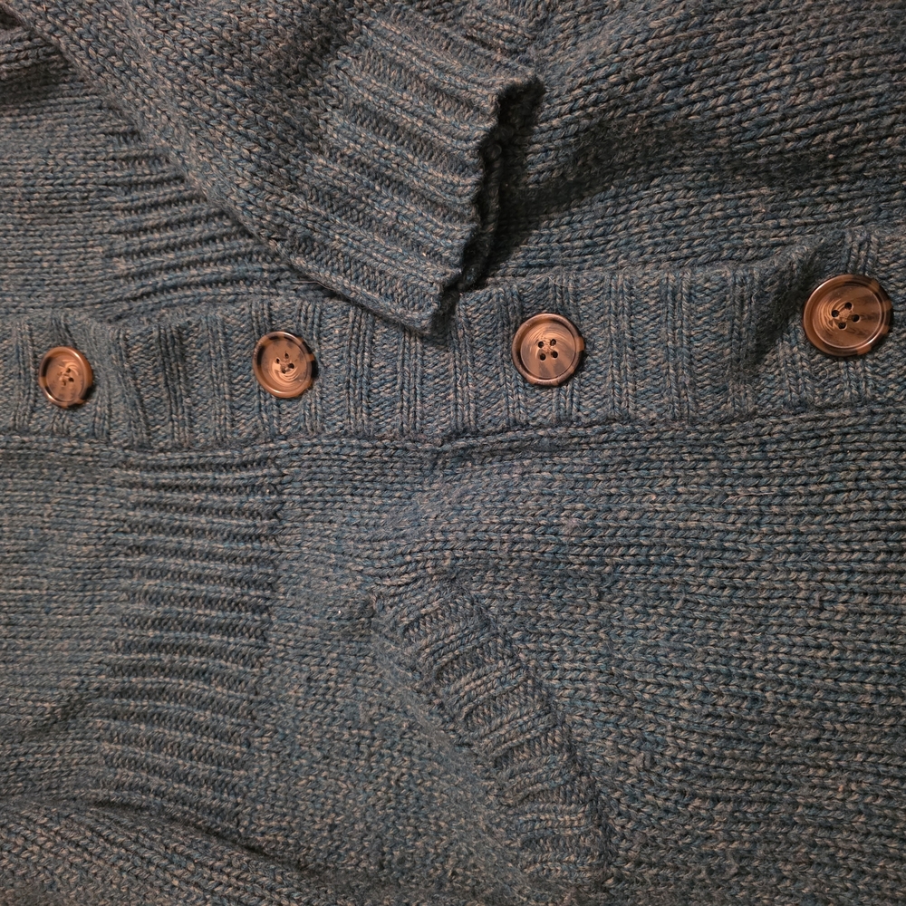 Merona Blue Cardigan Sweater with Ribbed Detailing - Picture 2 of 5